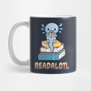 Readalotl Design - For Those Who Love Reading and Axolotls Mug